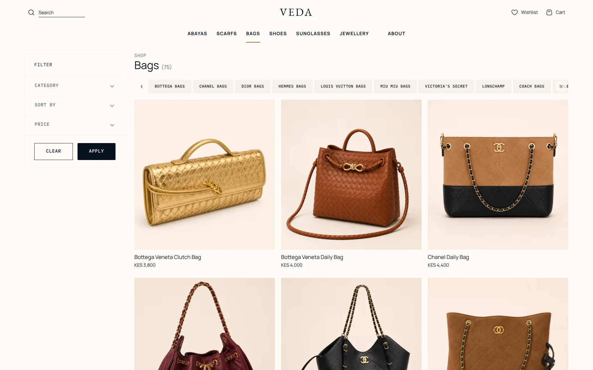 Veda Fashion product detail page with gallery, variants, and purchase controls