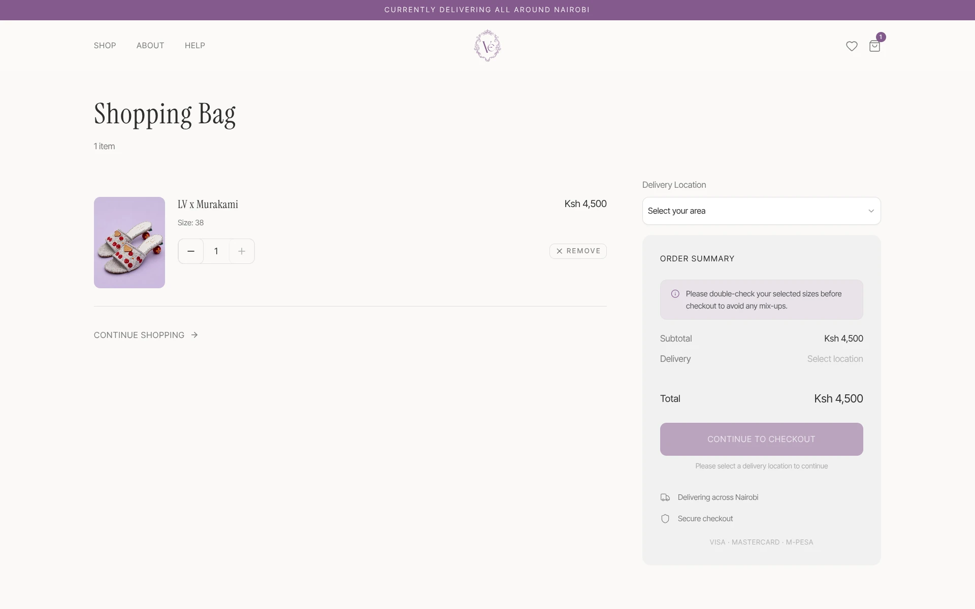 Velvet Emporium admin dashboard showing store operations
