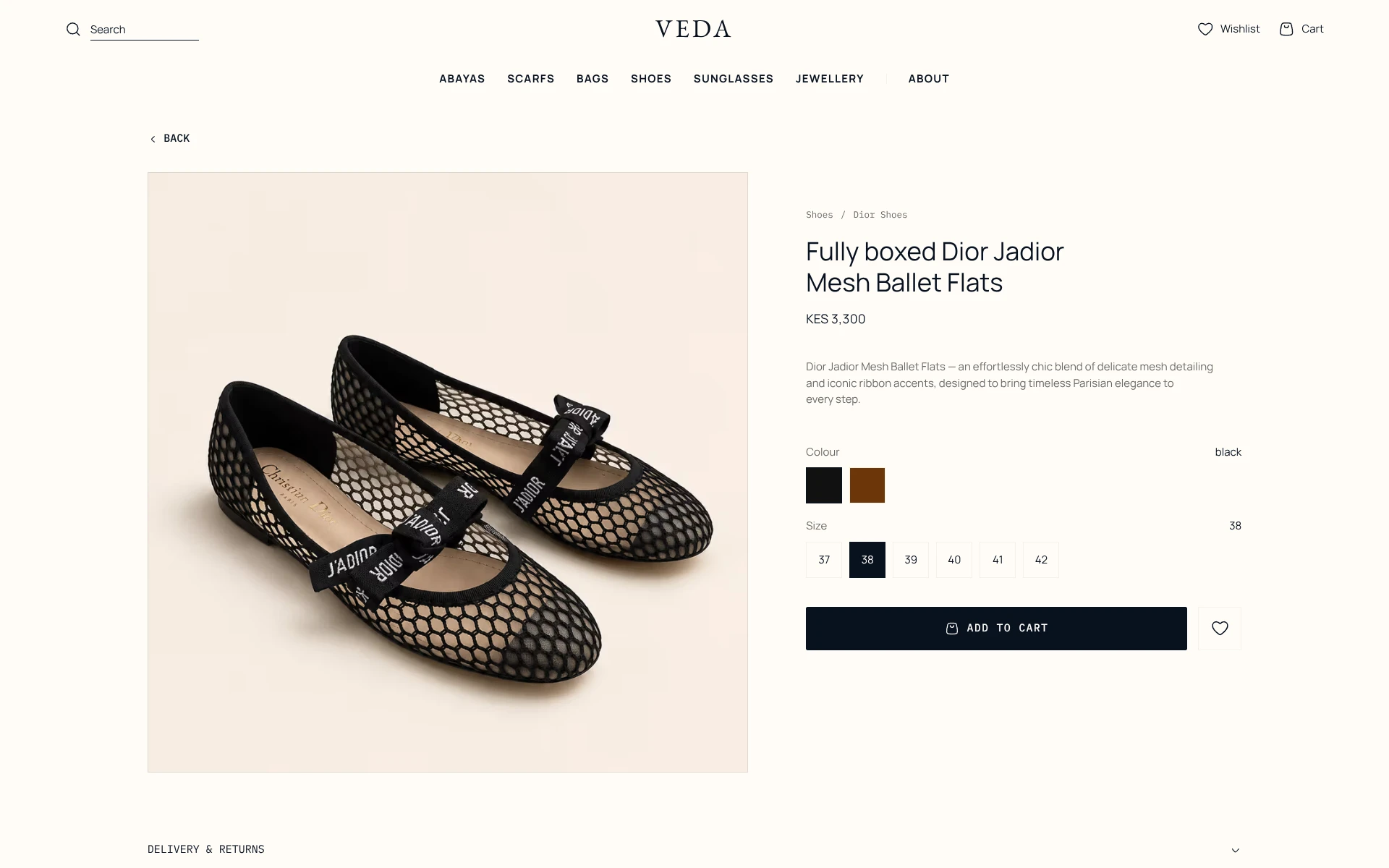 Veda Fashion admin dashboard with commerce metrics and operational navigation